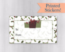 Christmas To-From Gift Tag Stickers, Christmas Boxes Gift Labels, White Package Stickers, Gift Wrapping Stickers (