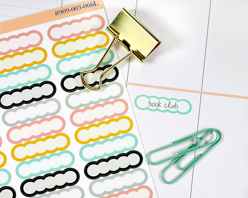Bubble Scalloped Appointment Planner Stickers and Labels | Fresh Flower Color | 909-003-066-WH