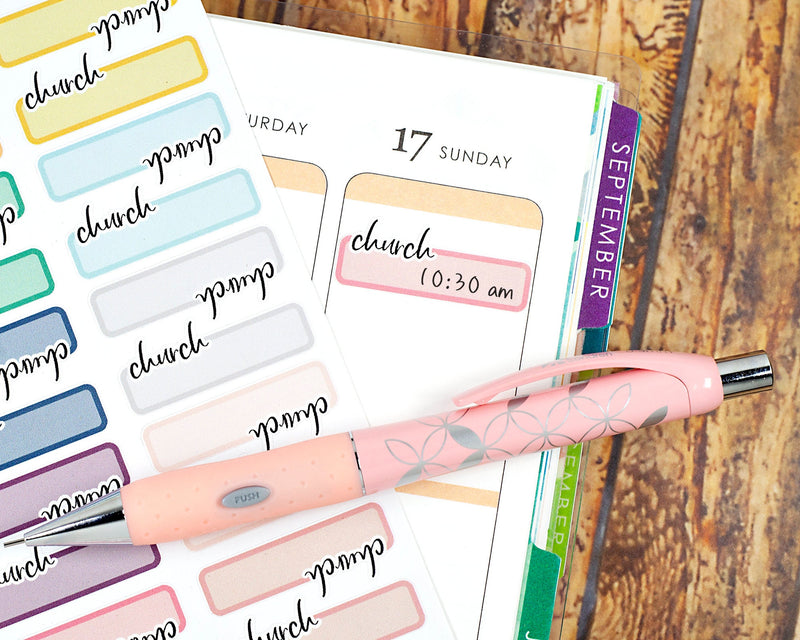 Church Appointment Script Planner Stickers and Labels  | L-197 / 911-005