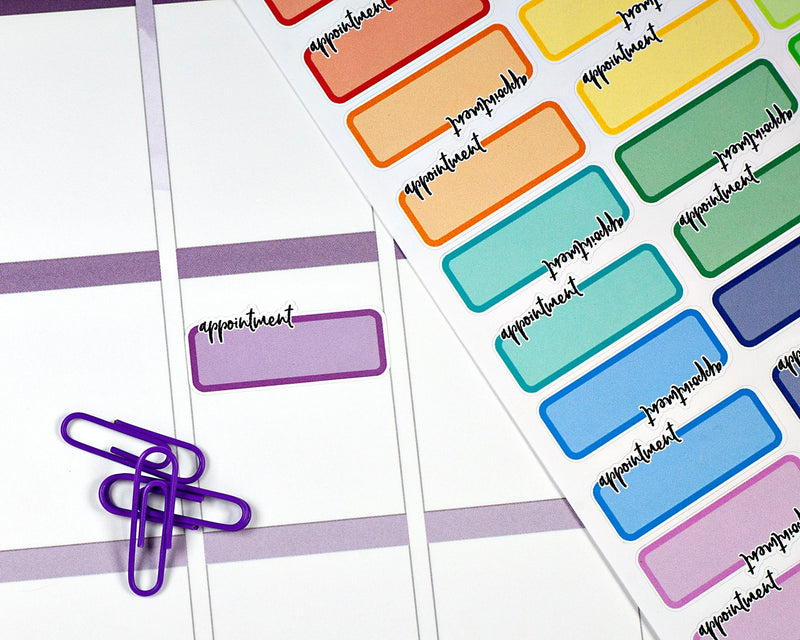 Appointment Planner Stickers and Labels | L-194-R / 911-002-051-WH