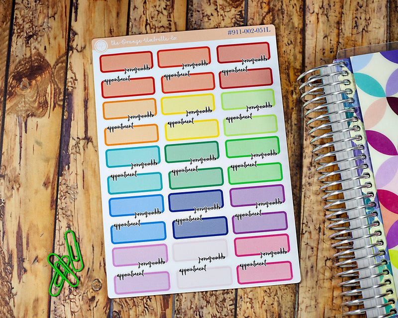 Appointment Planner Stickers and Labels | L-194-R / 911-002-051-WH