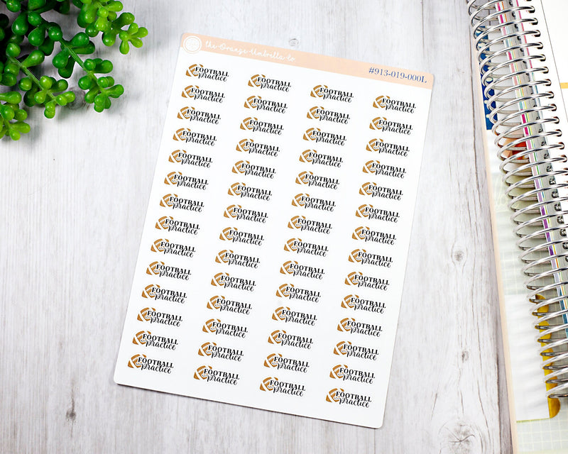 Football Practice Icon Script Planner Stickers and Labels | E-006 / 913-019