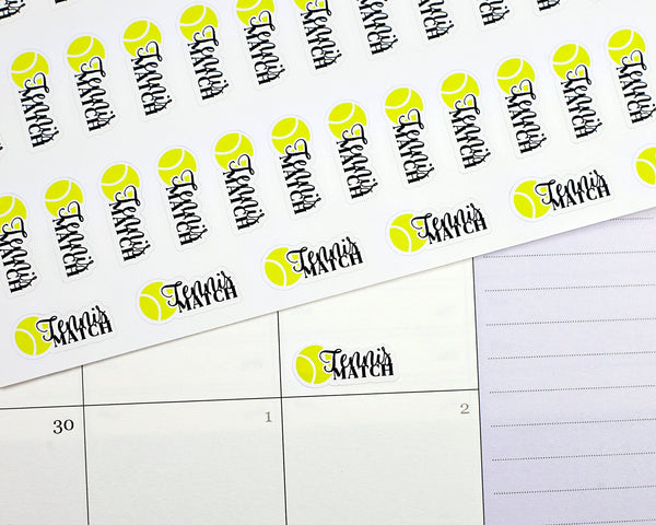 Tennis Match Icon Script Planner Stickers and Labels | E-011 / 913-022