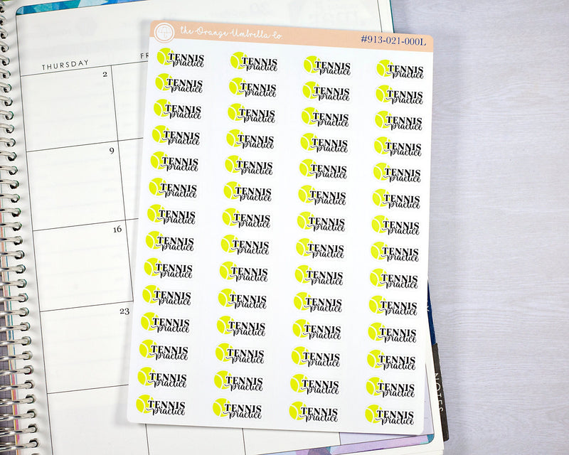 Tennis Practice Icon Script Planner Stickers and Labels | E-010 / 913-021
