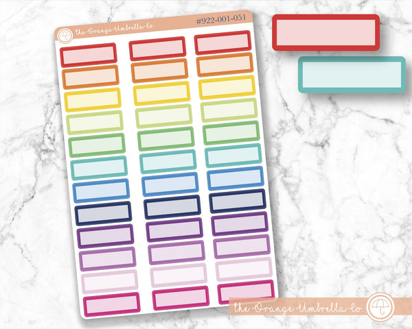 Appointment Planner Stickers and Labels - 1/3 Box | L-005-R / 922-001-051-WH