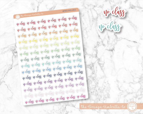 CLEARANCE | No Class Script Planner Stickers | F2 | S-583-R / 902-041-051L-WH