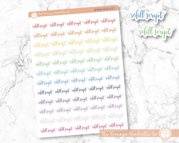 CLEARANCE | Refill Script Planner Stickers | F2 | S-867-R |904-056-051-WH