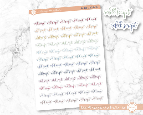 CLEARANCE | Refill Script Planner Stickers | F2 | S-867-M / 904-056-068-WH