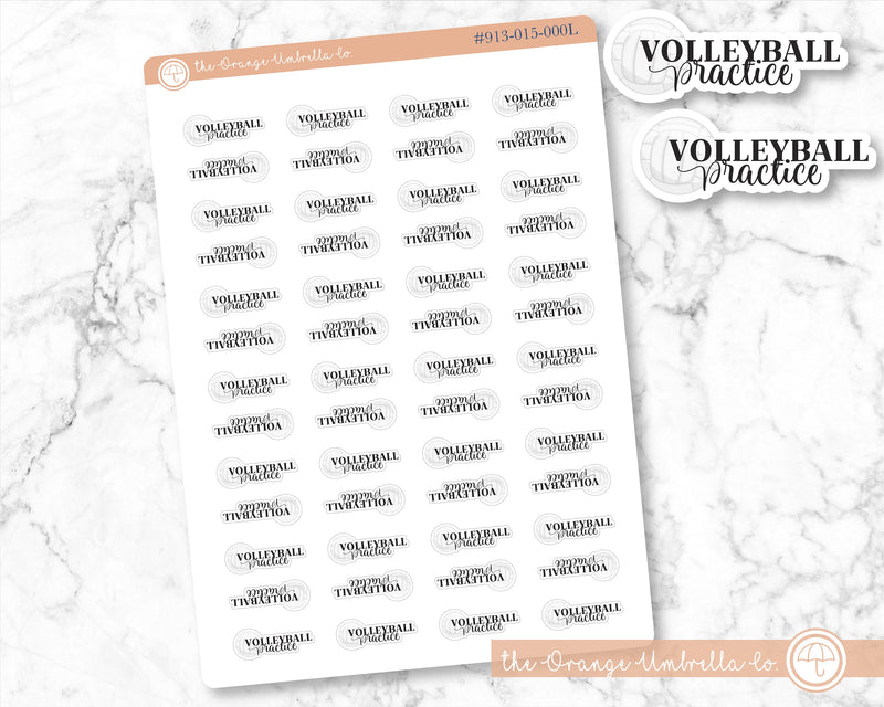 Volleyball Practice Icon Script Planner Stickers and Labels | E-016 / 913-015