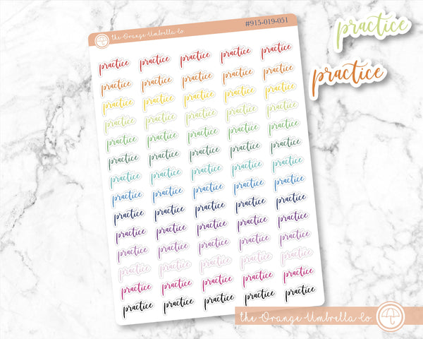 CLEARANCE | Practice Script Planner Stickers | F2 | 915-019-051-WH