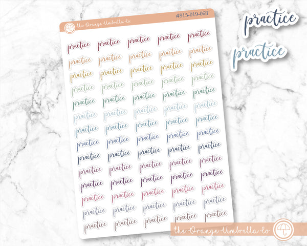 CLEARANCE | Practice Script Planner Stickers | F2 | 915-019-068-WH