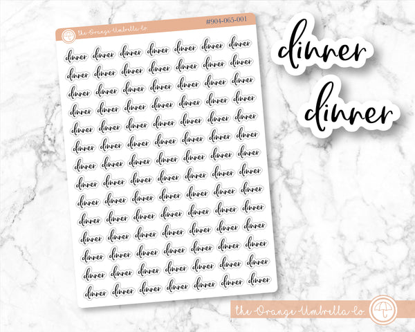 50% OFF -  CLEARANCE | Dinner Script Planner Stickers | F2 | S-123-B / 904-065