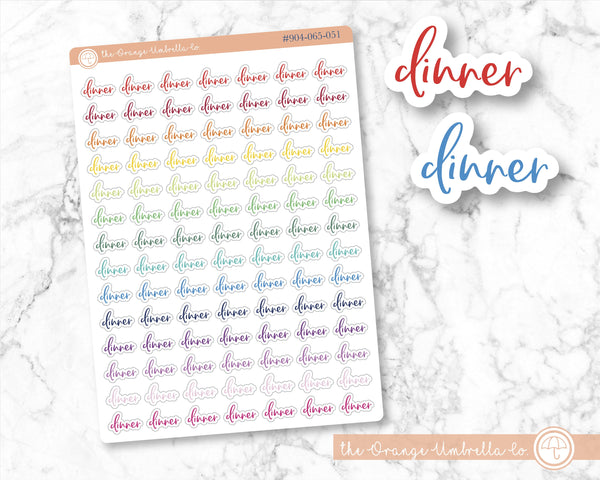 50% OFF -  CLEARANCE | Dinner Script Planner Stickers | F2  | 904-065 / S-123