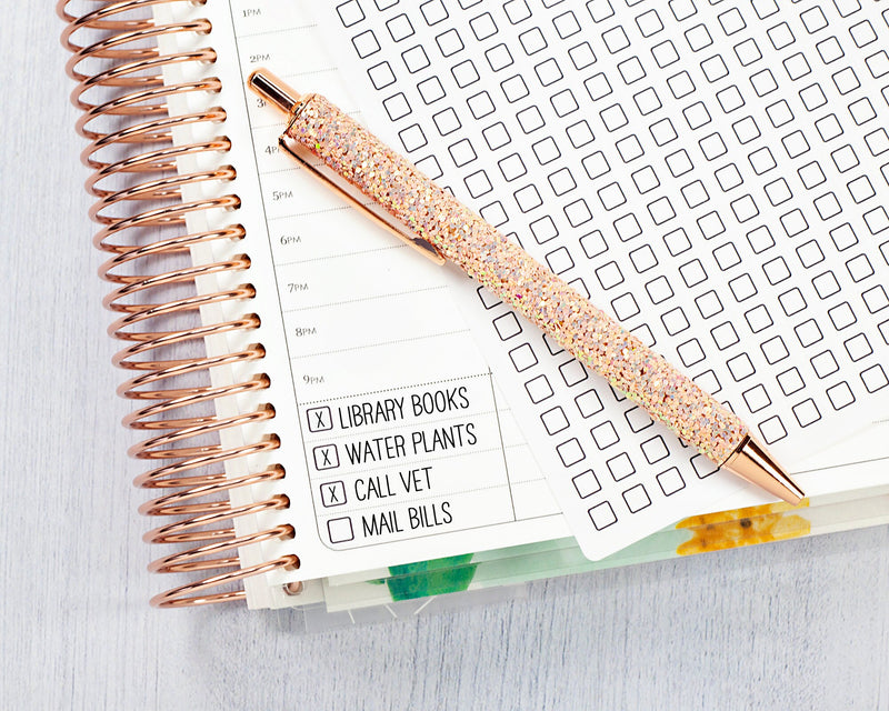 Checkbox - Individual Single Year At A Glance Color Coding Planner Stickers | Square | B-101