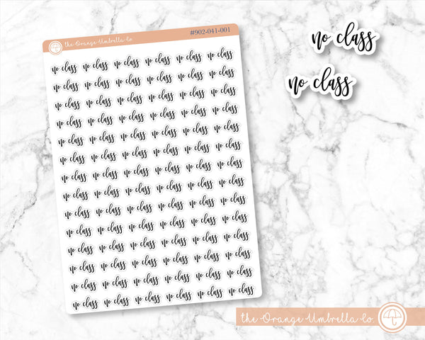 CLEARANCE | No Class Script Planner Stickers | F2 | 902-041-001L-WH