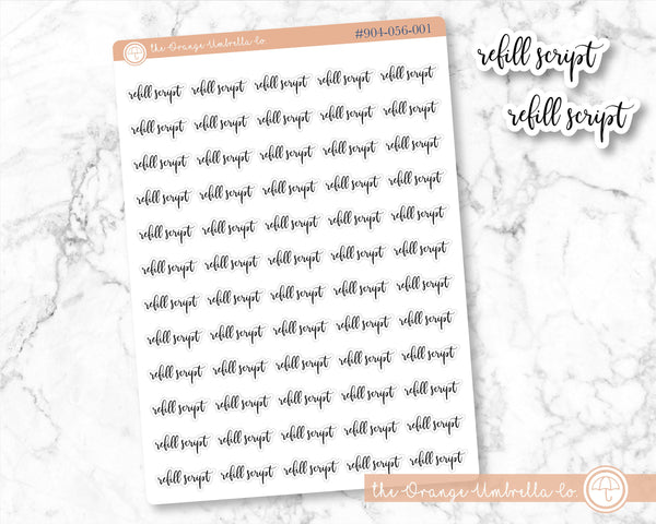CLEARANCE | Refill Script Planner Stickers | F2  | S-867 | 904-056-001L-WH