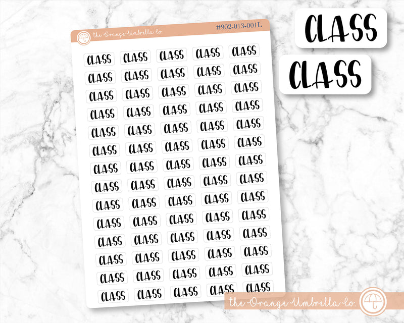 Class Label Script Planner Stickers | F1 | S-584 / 902-013-001L-WH