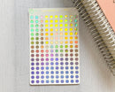 Tiny Hexagon Planner Stickers | Holo Foil | B-125-F-HO
