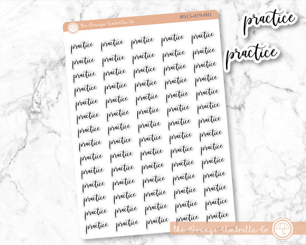 CLEARANCE | Practice Script Planner Stickers | F2 | 915-019-001-WH