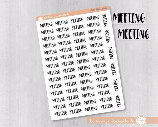 CLEARANCE | Meeting Script Planner Stickers | F1 Clear Matte | S-155-BCM