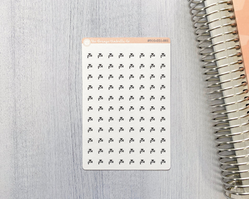 Water/Sanitation Budget Icon Planner Stickers and Labels | I-223-B / 910-031