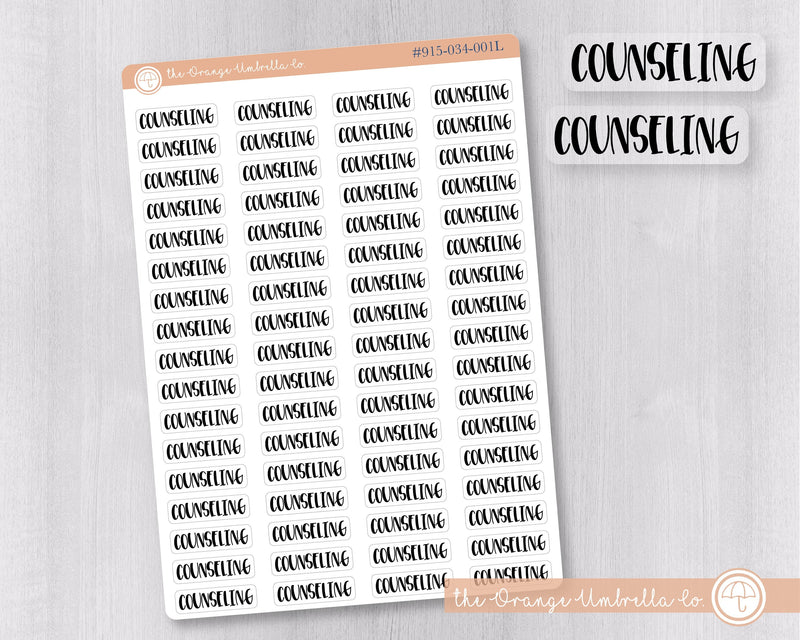 50% OFF -  CLEARANCE | Counseling Script Planner Stickers |  F1 Clear Matte | S-947-BCM