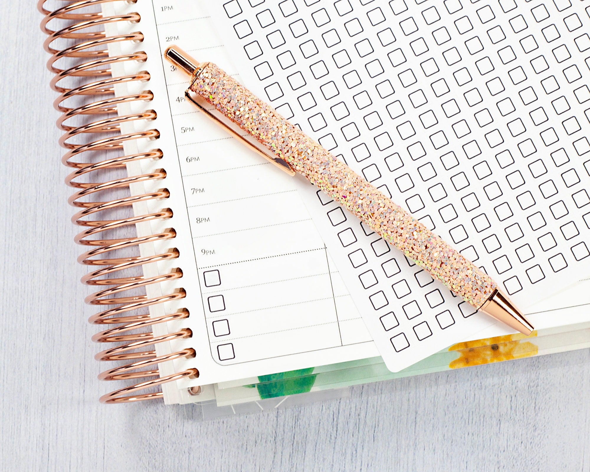 Year At A Glance Calendar Color Coding Planner Stickers | Square Clear Matte | B-101-CM