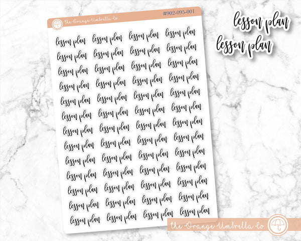 CLEARANCE | Lesson Plan Script Planner Stickers | F2 | 902-095-001-WH