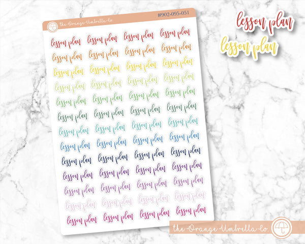 CLEARANCE | Lesson Plan Script Planner Stickers | F2 | 902-095-051-WH
