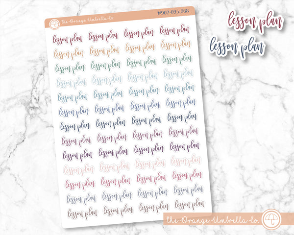 CLEARANCE | Lesson Plan Script Planner Stickers | F2 | S-690-M / 902-095-068L-WH