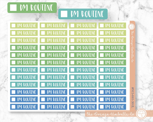 PM Routine Script Label Planner Stickers and Labels | F1 Cools | L-054 / 915-041-301L-WH