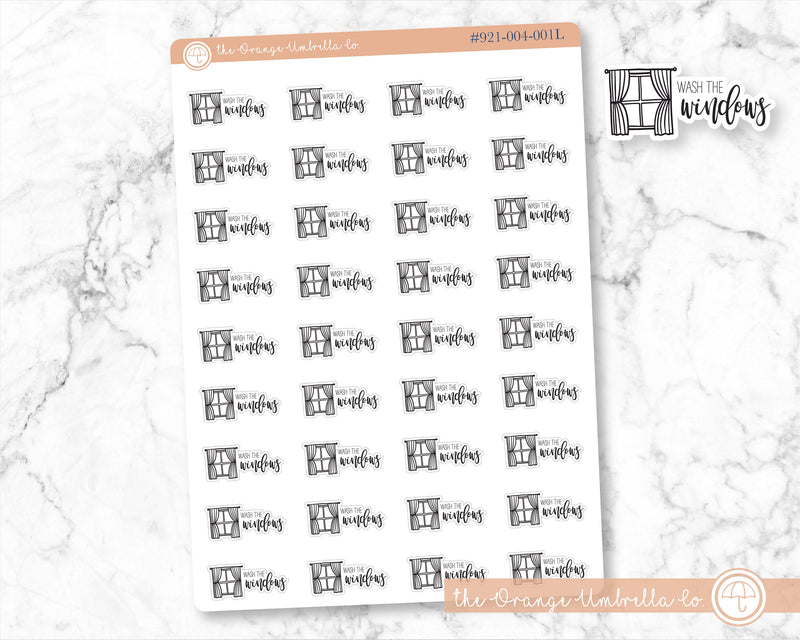 Wash The Windows Icon Script Planner Stickers and Labels | F2 |  E-118 / 921-004