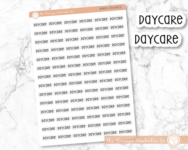 CLEARANCE | Daycare Script Planner Stickers | F3  | S-306-B / 902-120-001L-WH