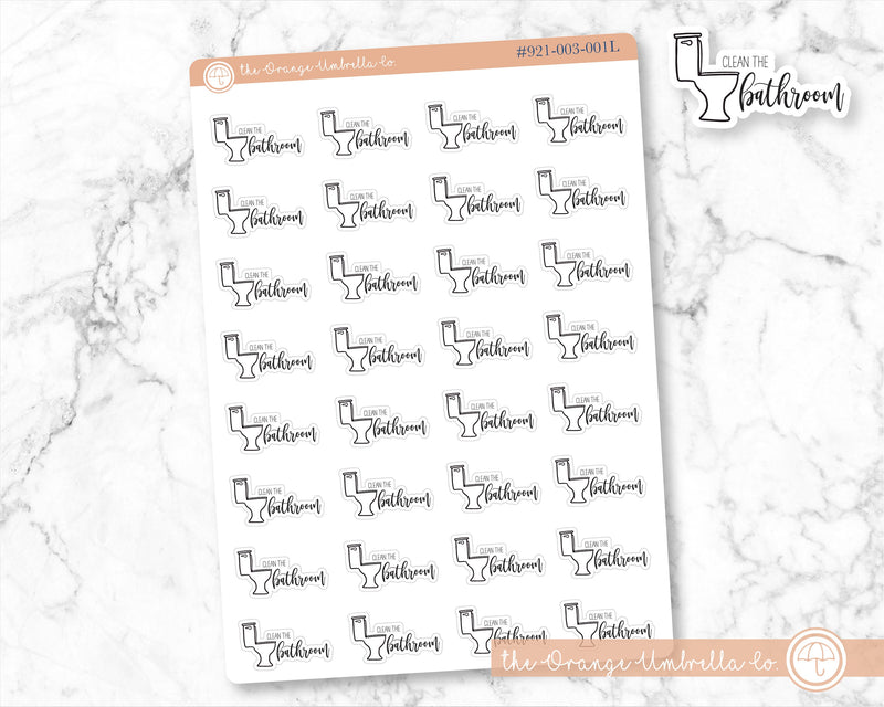 Clean The Bathroom Icon Script Planner Stickers and Labels | F2 |  E-117 / 921-003
