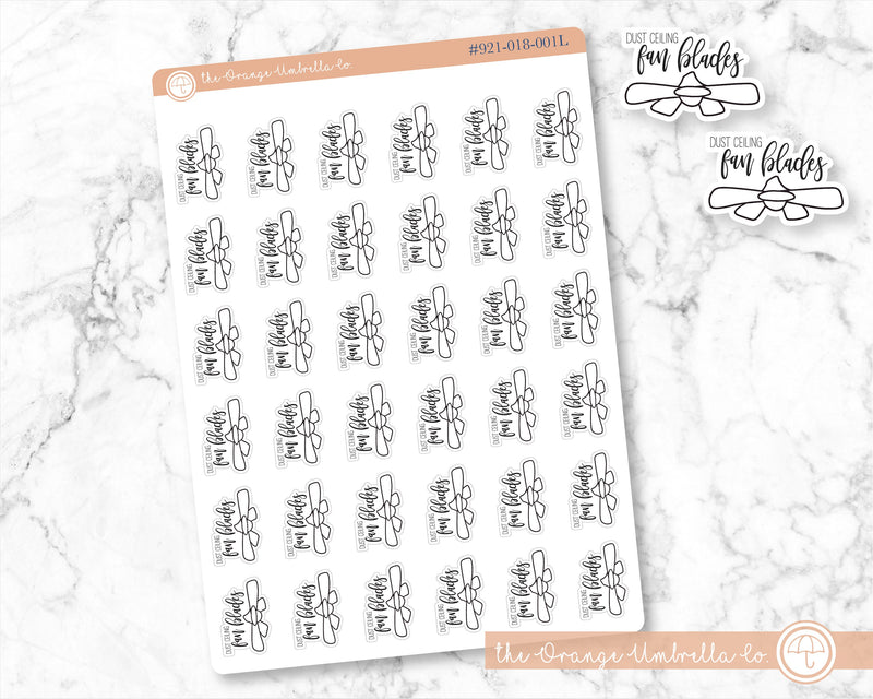 Dust Ceiling Fan Blades Icon Script Planner Stickers and Labels | F2 |  E-131 / 921-018