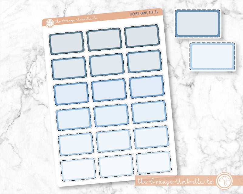 Stitched Half Box Appointment Planner Stickers and Labels | Blue Ombre | 922-006-101-WH