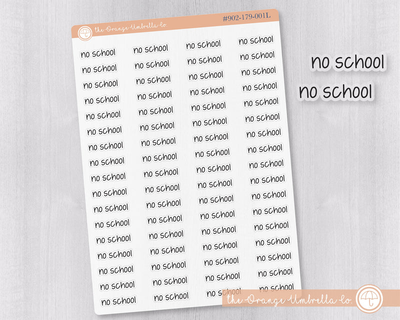 No School Jen Plans Script Planner Stickers | FJP Clear Matte | S-622-BCM