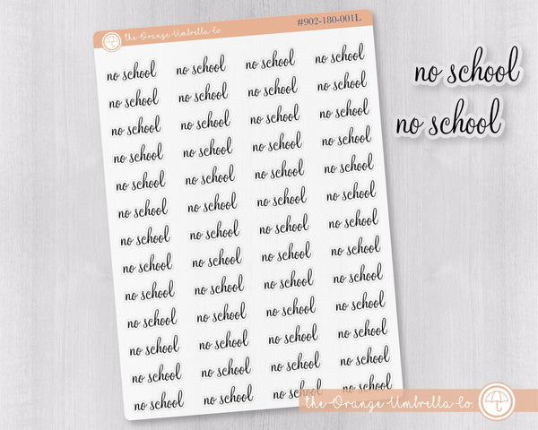 No School Script Planner Stickers | F4 Clear Matte | S-620-BCM
