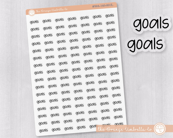 Goals Jen Plans Script Planner Stickers | FJP Clear Matte | T-034-BCM