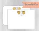 Cat Note Cards - 12pk | Personalized Flat Note Cards with Cats | Kitty Note Cards  | NC-029