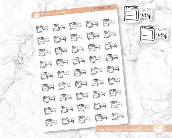 Clean The Oven Icon Script Planner Stickers and Labels | F2 |  E-127 / 921-014