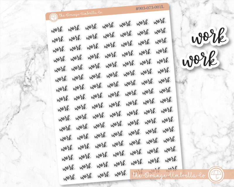 CLEARANCE | Work Script Planner Stickers | F7 | S-577 / 903-073-001L-WH