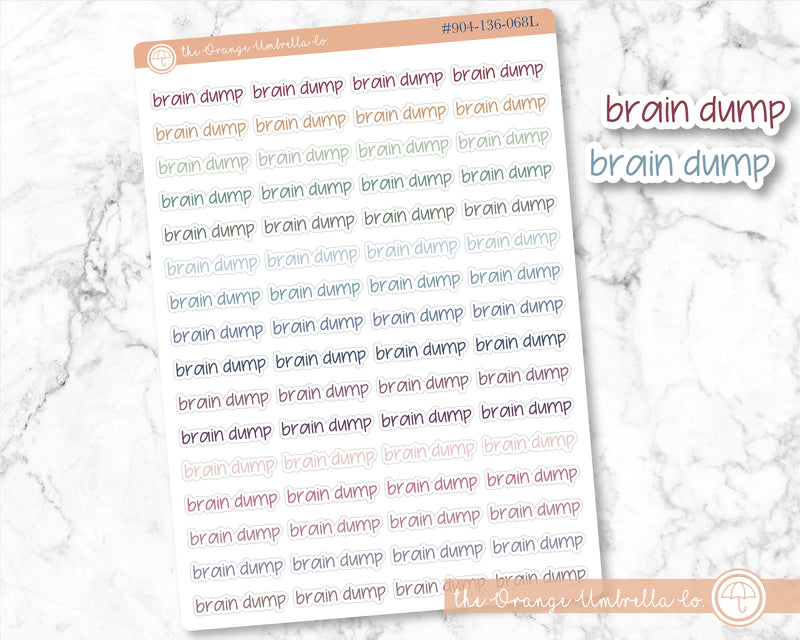Brain Dump Jen Plans Script Planner Stickers | FJP | S-261