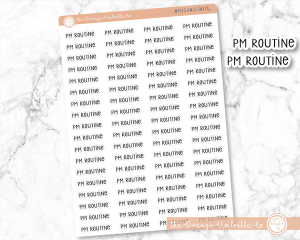 PM Routine Script Planner Stickers | F3 | S-985-B