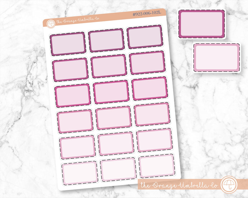 Stitched Half Box Appointment Planner Stickers and Labels | Pink Ombre | 922-006-102-WH