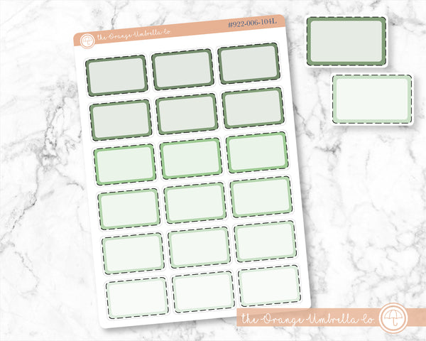 Stitched Half Box Appointment Planner Stickers and Labels | Green Ombre | 922-006-104-WH