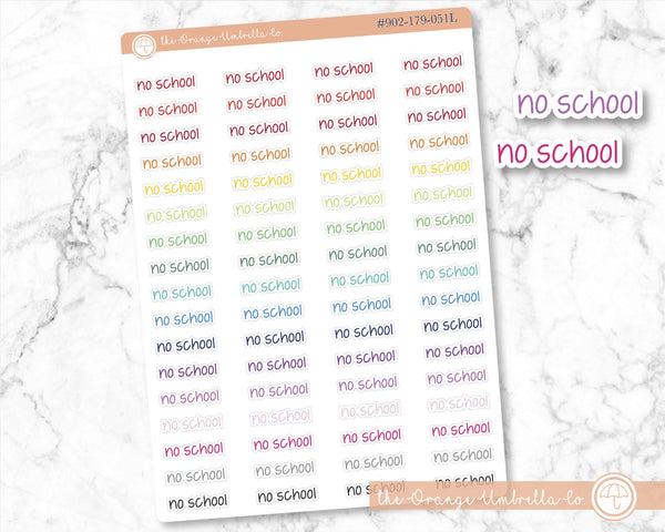 No School Jen Plans Script Planner Stickers | FJP | S-622-R