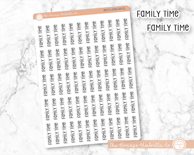 Family Time Script Planner Stickers | F3 | S-335
