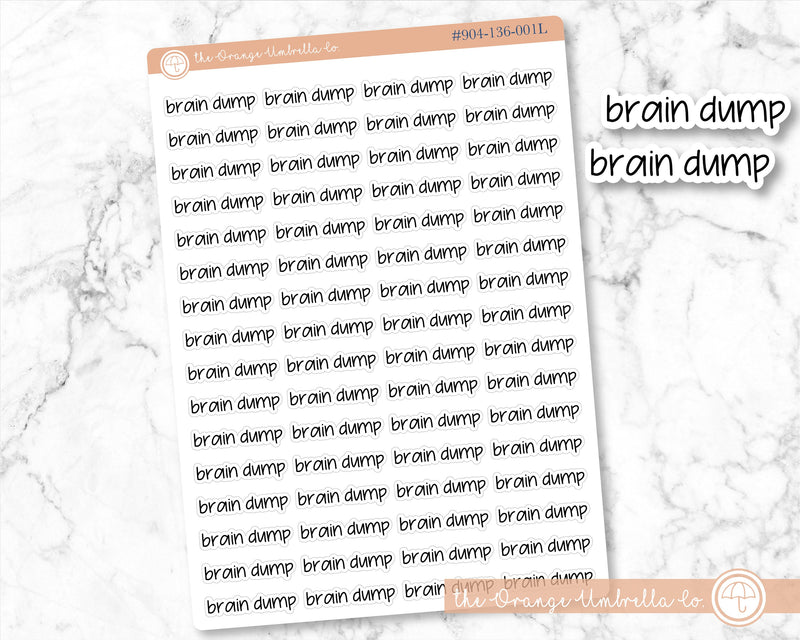 Brain Dump Jen Plans Script Planner Stickers | FJP | S-261