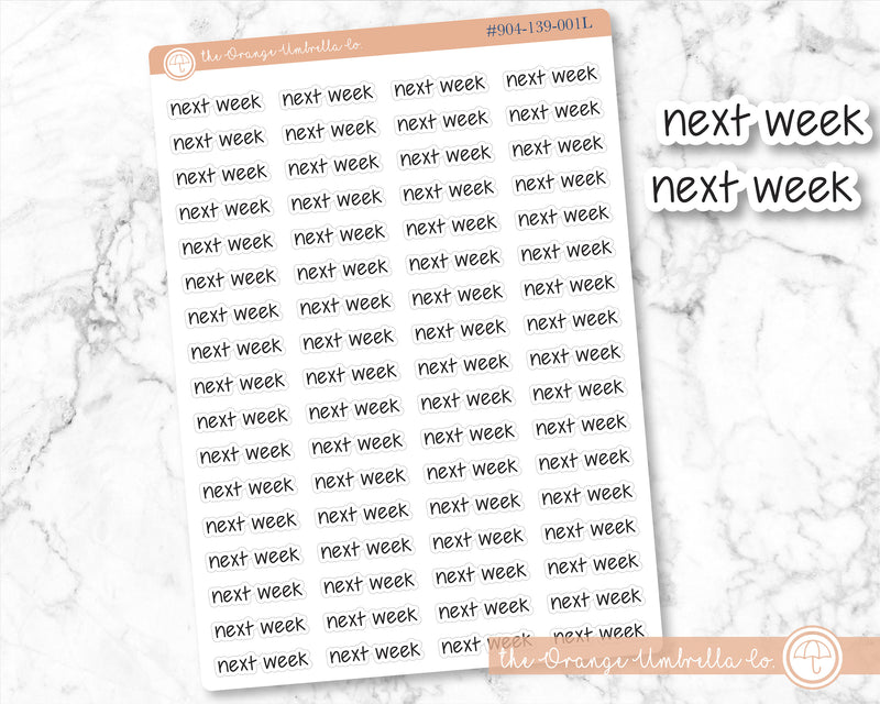 CLEARANCE | Next Week Jen Plans Script Planner Stickers | FJP | 904-139-001L-WH